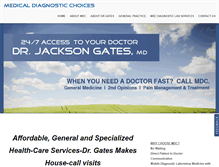 Tablet Screenshot of medicaldiagnosticchoices.com